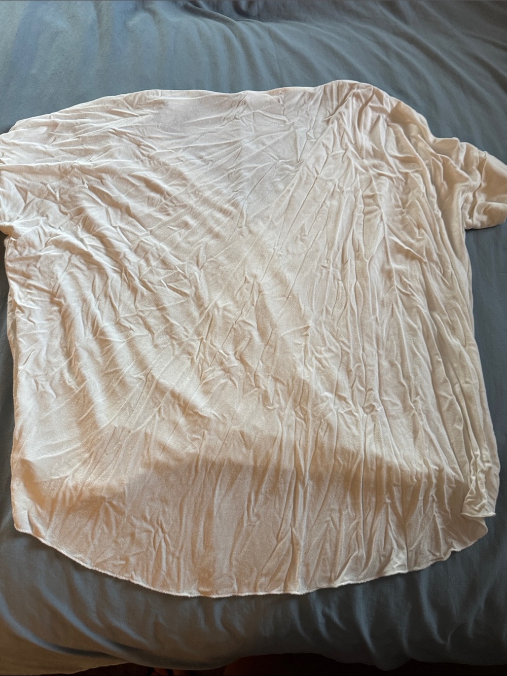 Double Zero Cream V-Neck Draped Wrap Blouse - Picture 3 of 3